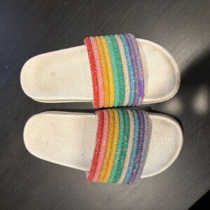 Rainbow Flip Flops Size 2